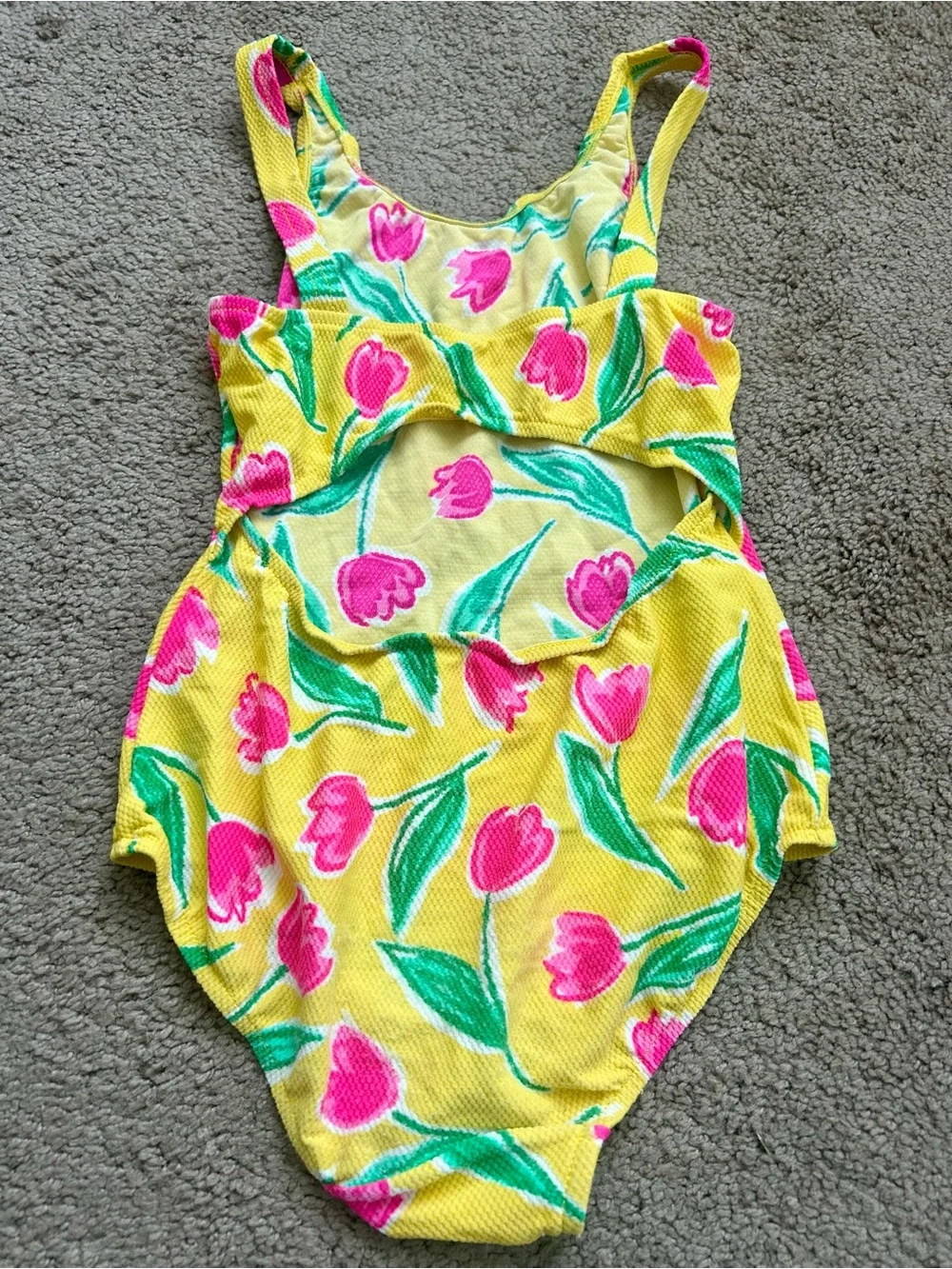 Talbots Kids One Piece Floral Swimsuit